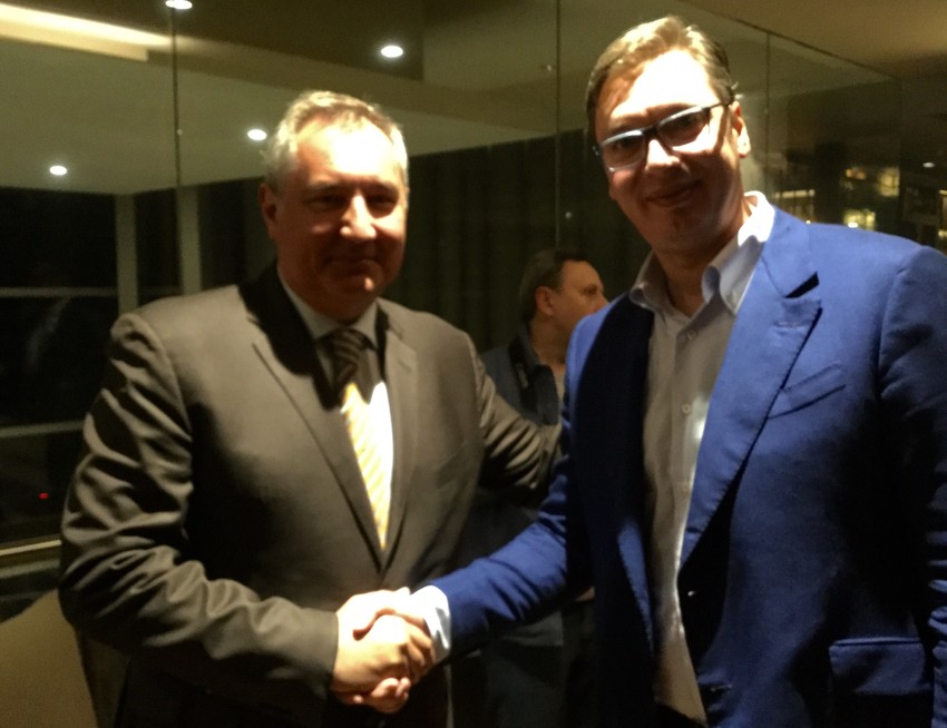 Aleksandar Vučić i Dmitrij Rogozin
