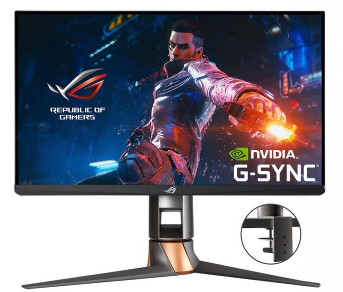 Asus ROG Swift PG259QNR - naszym zdaniem wykonany jest ładniej i staranniej niż produkt marki Acer, ma też dodatkowe mocowanie do biurka