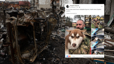 Żołnierz znalazł w Buczy szczeniaka i odnalazł jego rodzinę. "Maluszek pojechał do domu"