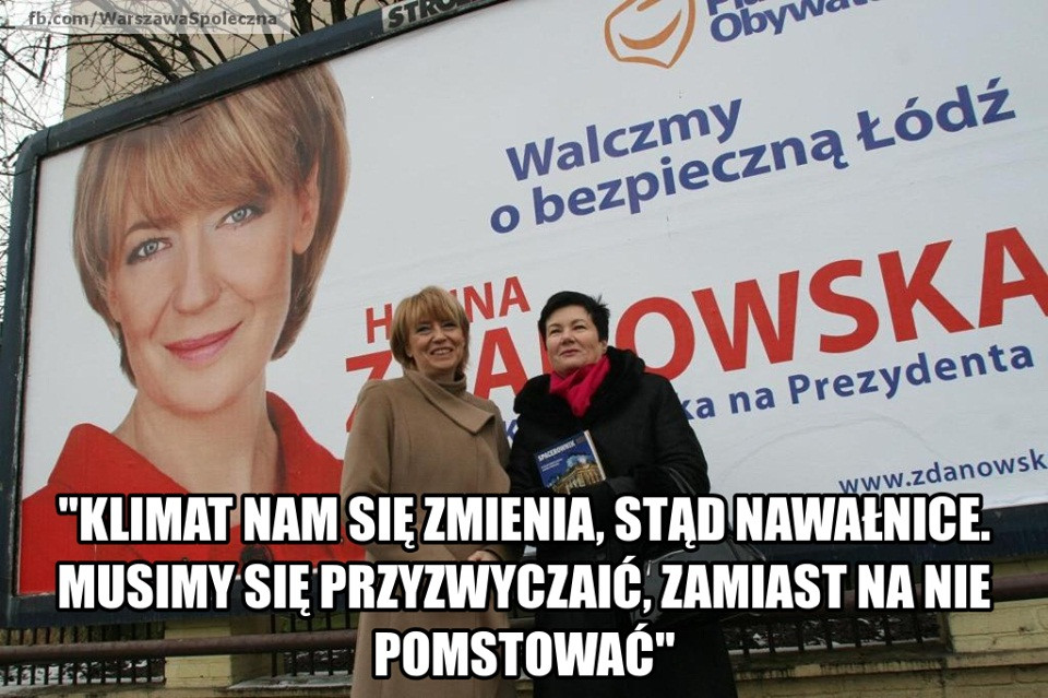 Internauci śmieją się z zalanej Warszawy