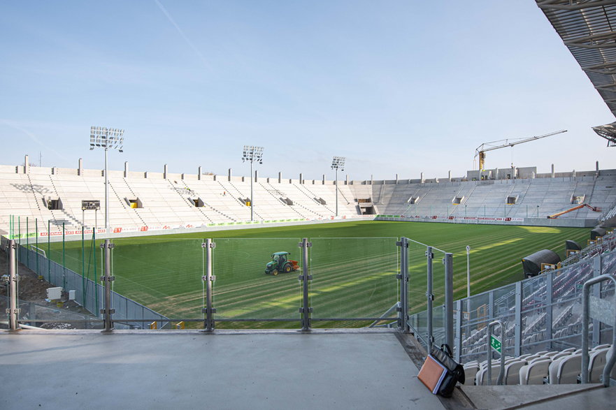 Budowa stadionu ŁKS październik 2020