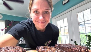 I tried making Ina Garten's recipe for New York strip steaks on my charcoal grill.Terri Peters