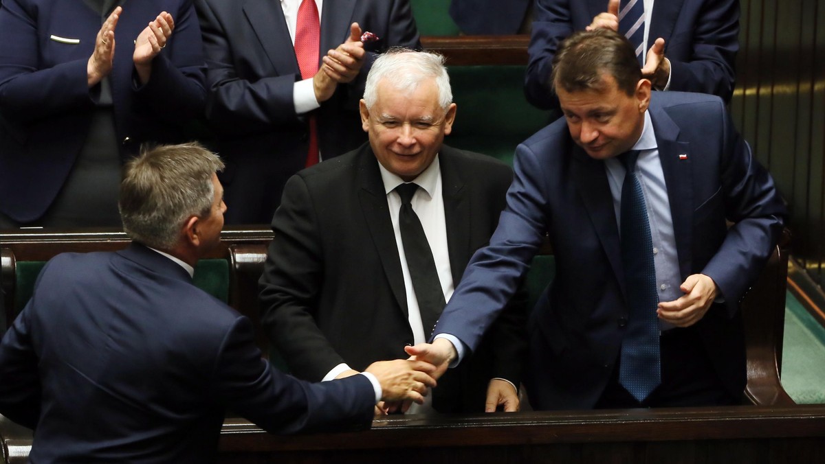 Mariusz Błaszczak, Jarosław Kaczyński, Marek Kuchciński