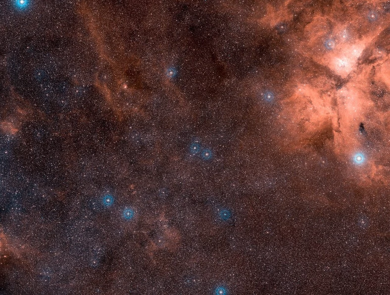 Niebo w okolicy AG Carinae uchwycone przez Kosmiczny Teleskop Hubble'a