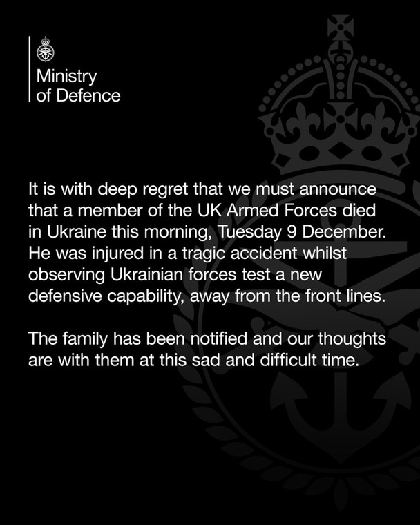 Kondolencje ze strony MOD UK