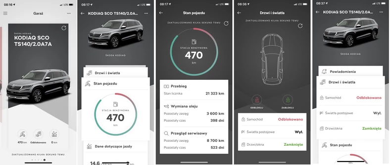 SkodaConnect w Skodzie Kodiaq