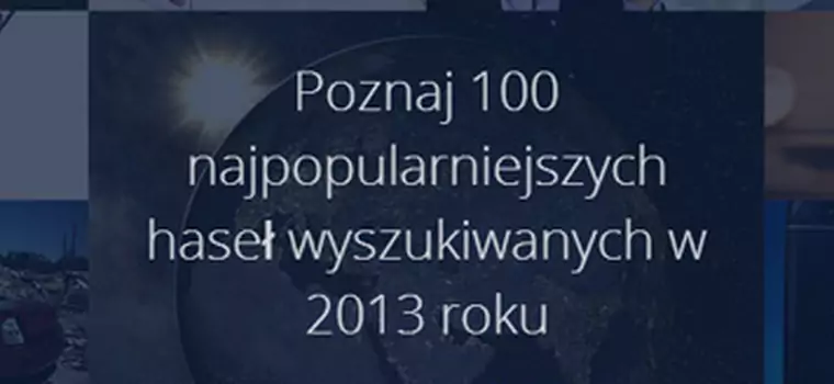 Google Zeitgeist 2013: czego szukaliśmy w tym roku w sieci?