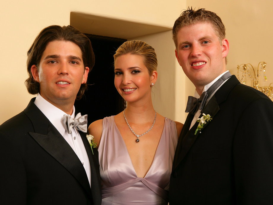 A 2005 photo of Donald Jr., Ivanka, and Eric Trump.