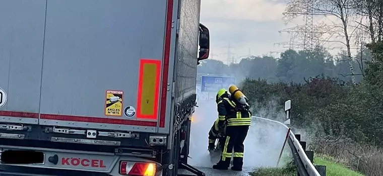 Trzeba było zamknąć niemiecką autostradę. Z ciężarówki ulatniał się gaz