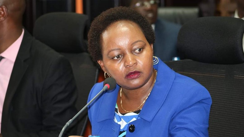 Kirinyaga Governor Anne Waiguru durign a past appearance before the Senate (Twitter)