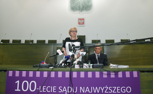 I prezes Sądu Najwyższego Małgorzata Gersdorf i rzecznik prasowy SN sędzia Michał Laskowski