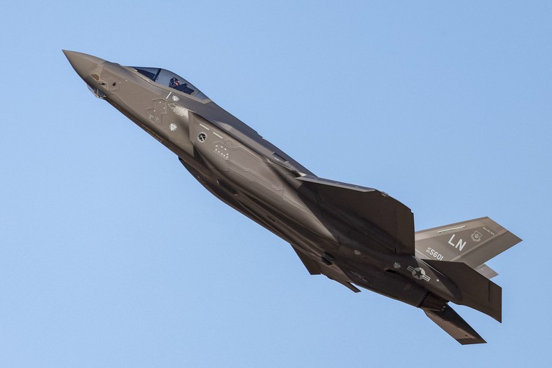 Samolot F-35 Lightning II wyprodukowany przez amerykański koncerny Lockheed Martin, 13 listopada 2023 r.