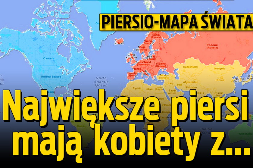 Największe piersi mają kobiety z... Sprawdź na piersio-mapie