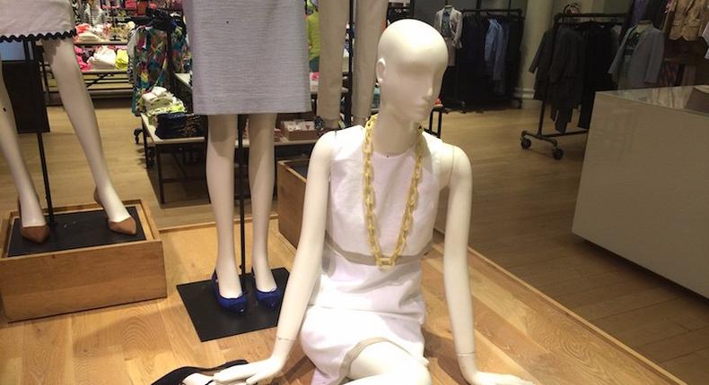 Women's workwear at J. Crew's Fifth Avenue store, New York.