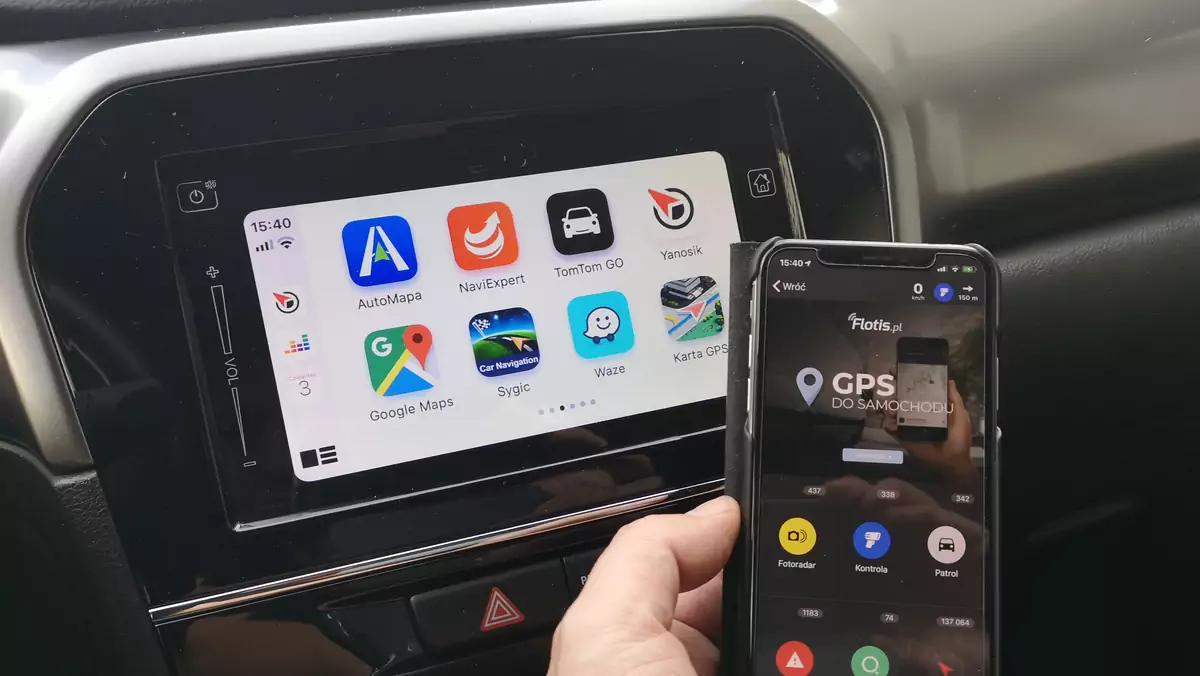 Yanosik w Apple CarPlay