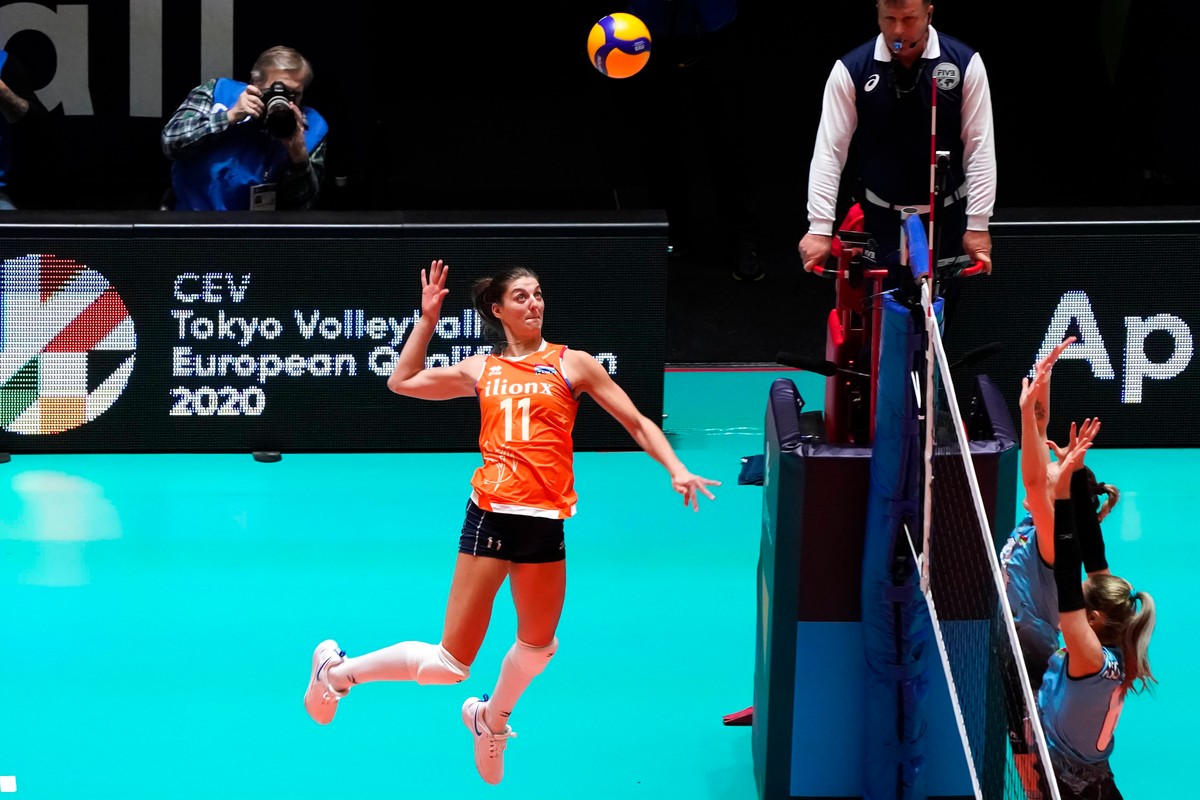Anne Buijs during Tokyo European Qualification Azerbeidzjan-Netherlands on January , 7 2020 in Apeldoorn, Netherlands.
(Photo by SCS/Sander Chamid/AFLO) HOLLAND OUT KWALIFIKACJE OLIMPIJSKIE TURNIEJ W HOLANDII HOLANDIA SIATKOWKA KOBIET HOLANDIA vs AZERBEJDZAN FOT. AFLO/NEWSPIX.PL POLAND ONLY !!! --- Newspix.pl *** Local Caption *** www.newspix.pl mail us: info@newspix.pl call us: 0048 022 23 22 222 --- Polish Picture Agency by Ringier Axel Springer Poland