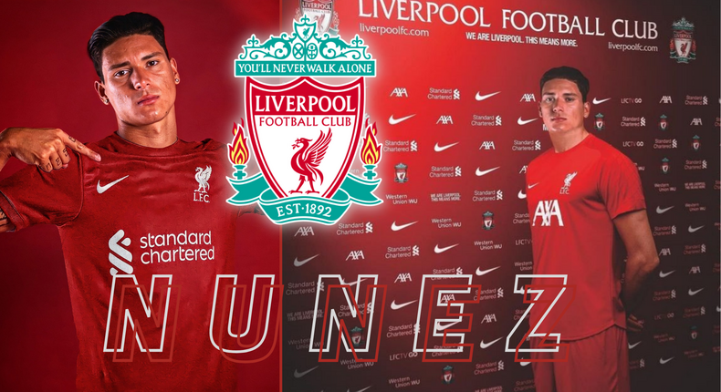 Liverpool a officialisé le transfert de l'attaquant de Benfica Darwin Nunez