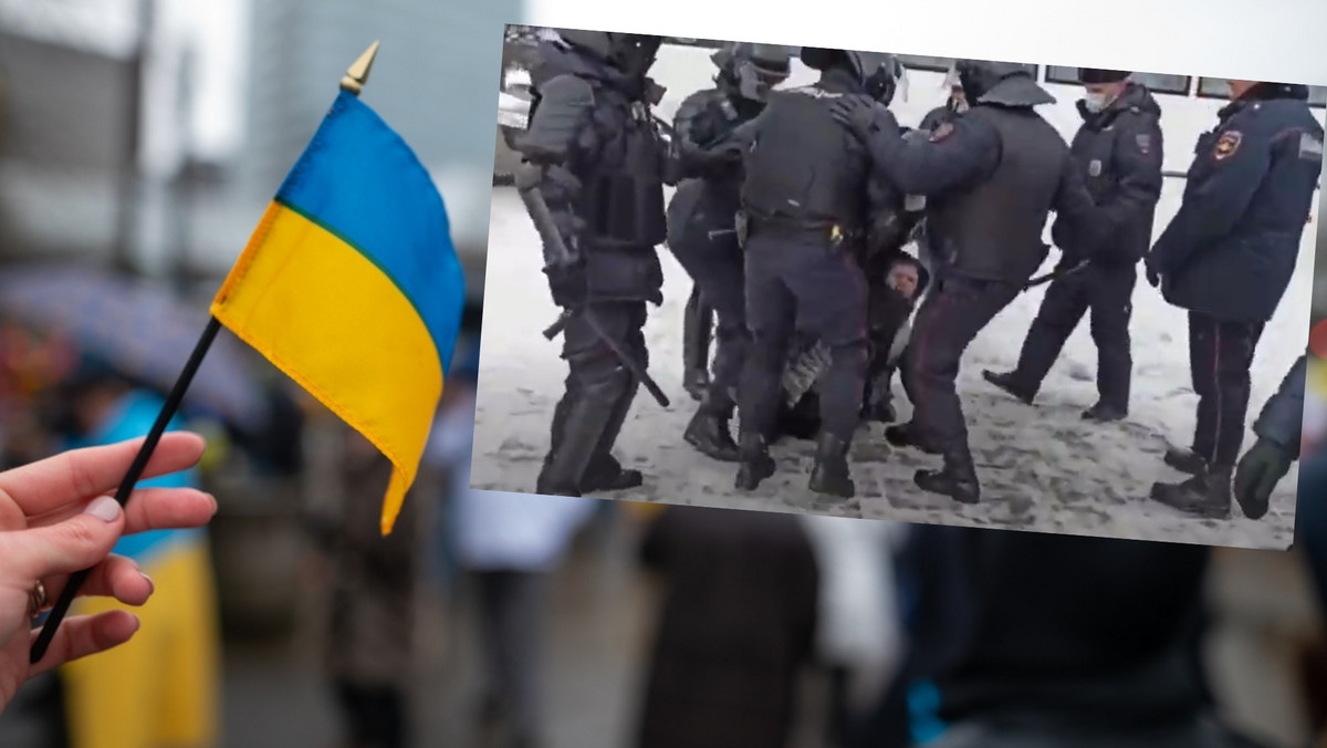 Wojna Rosja-Ukraina. Wiec antywojenny w Jekaterynburgu stłumiony siłą