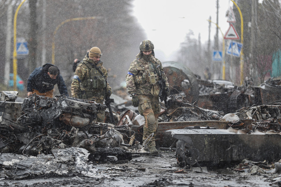 Ukraińska armia pojawiła się w Buczy w weekend