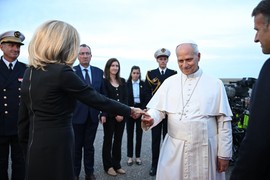 Brižit Makron i papa Leo XIV