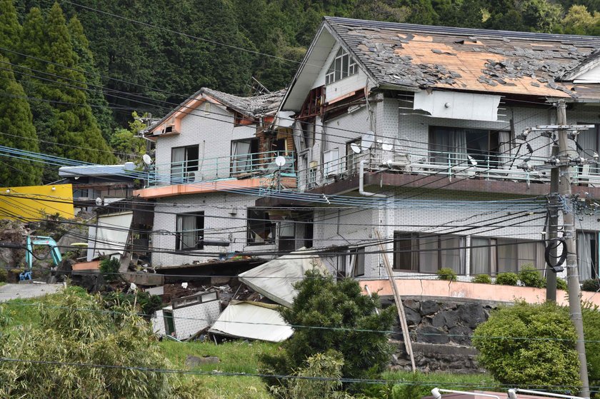 Potężne trzęsienie ziemi w rejonie miasta Kumamoto na południu Japonii