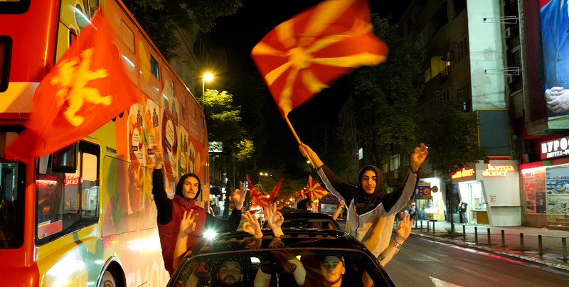 Wybory w Macedonii Północnej. Konserwatyści świętują na ulicach. "Do władzy w końcu wrócili patrioci"