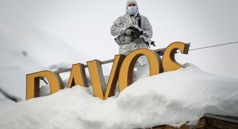 Security is tight in Davos, where Brazil's President Jair Bolsonaro is giving the keynote speech