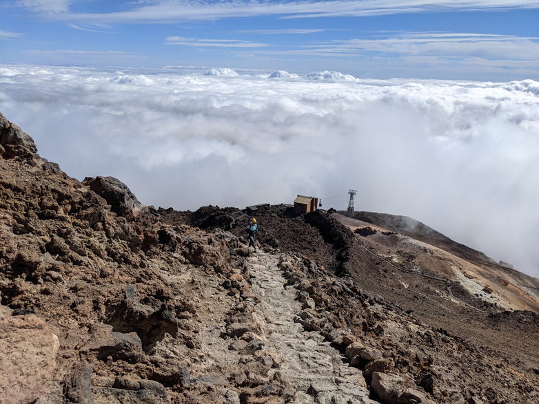 Szlak na wulkan Teide. Ostatnia prosta: La Rambleta – El Teide. Teneryfa.