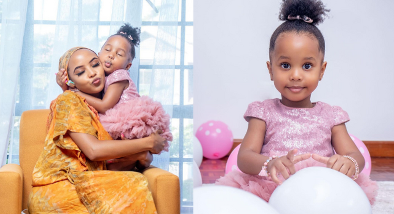 Bridget Shighadi’s and daughter Dua.  Kenyans gush over Nick Mutuma and Bridget Shighadi’s daughter as she turns 3  