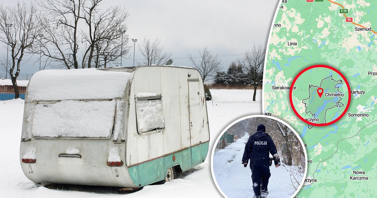 Straszne odkrycie w przyczepie kempingowej w Chmielnie