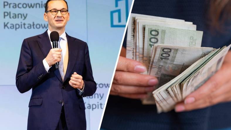 Premier Mateusz Morawiecki skierował do Sejmu informację o działaniu PPK. Na zdjęciu premier prezentuje program w 2019 r.