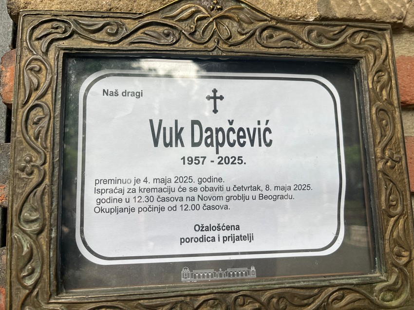 Sahrana Vuka Dapčevića