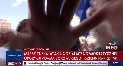 Spięcie na marszu z ekipą TVP i legendą opozycji w PRL. Stacja mówi o ataku. Opozycjonista nie przejął się sytuacją