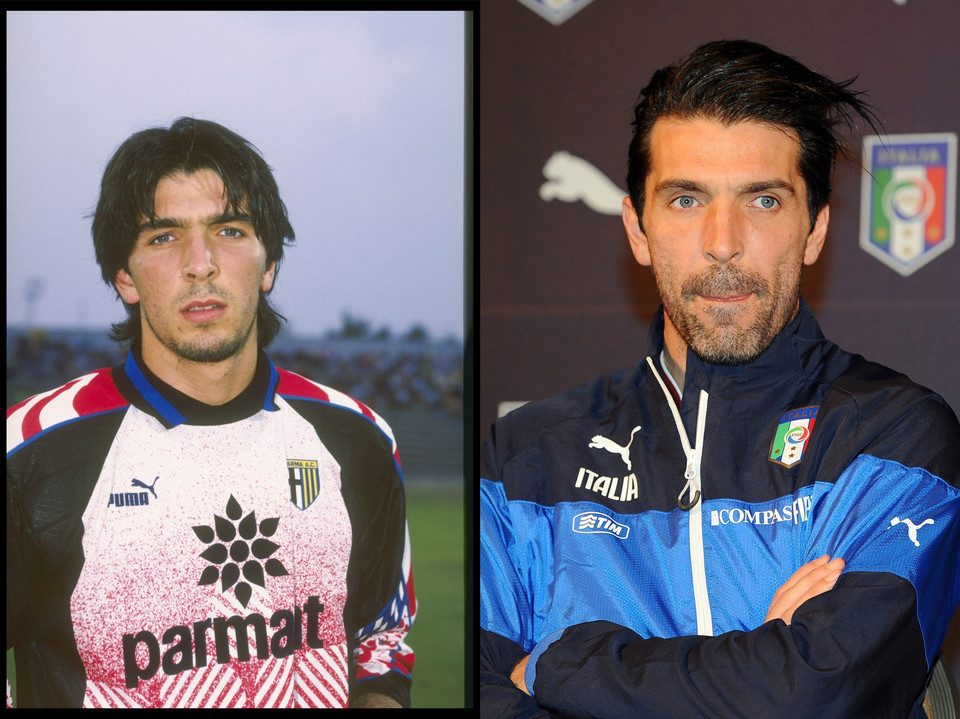 Gianluigi Buffon w 1996 i 2014 roku
