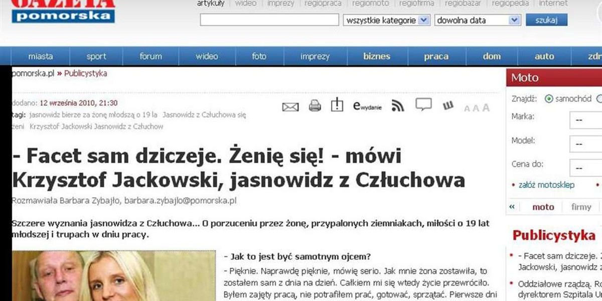 Znany jasnowidz: Żenię się!