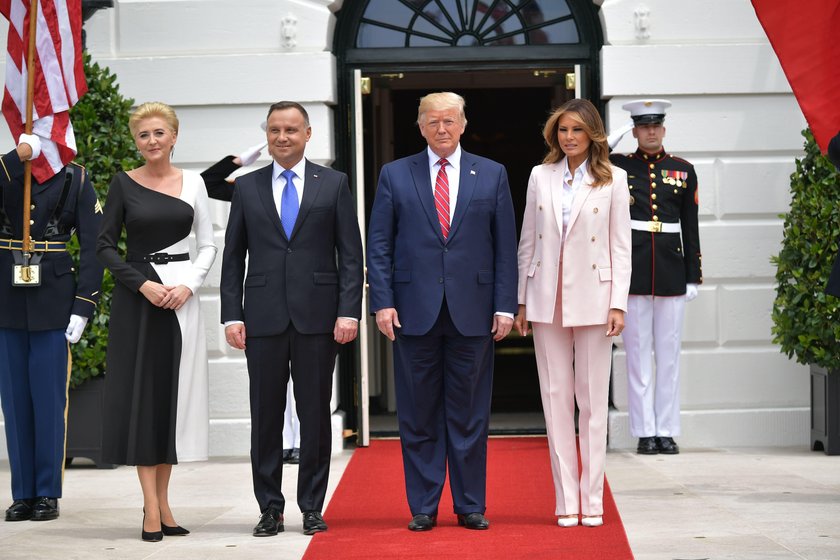 Agata Duda, Andrzej Duda, Donald Trump i Melania Trump