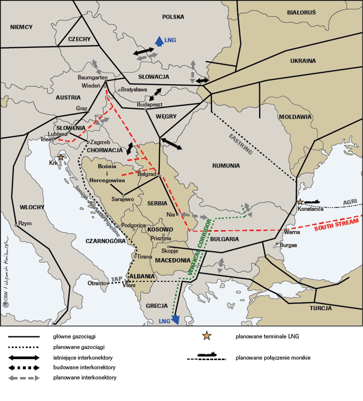 Wybrane projekty infrastruktury gazowej w regionie