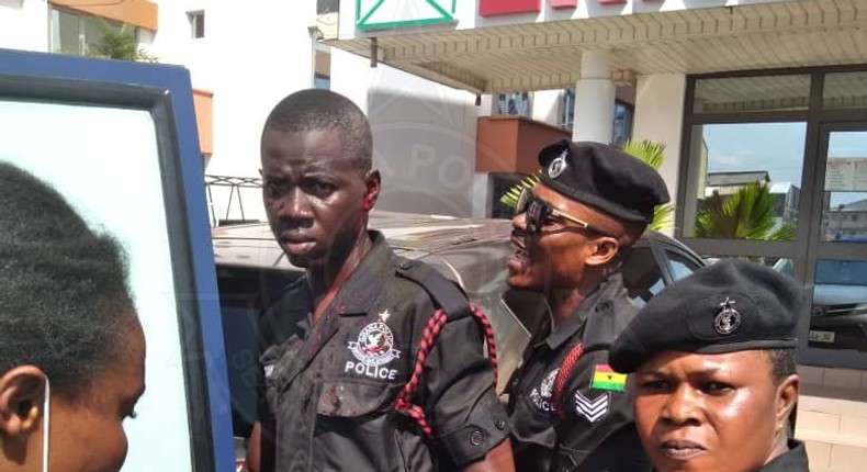 Injured police at Arise Ghana demonstration 