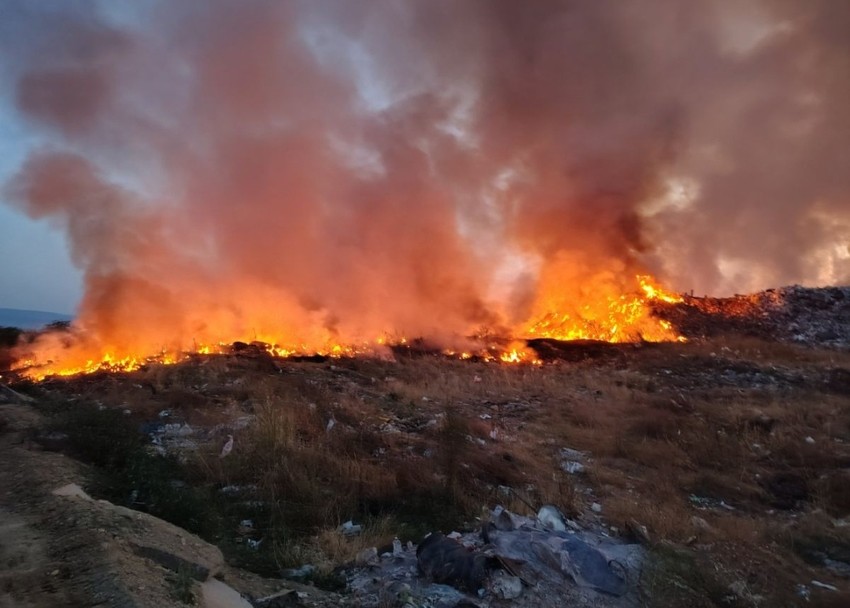Požar na gradskoj deponiji kod Vranja