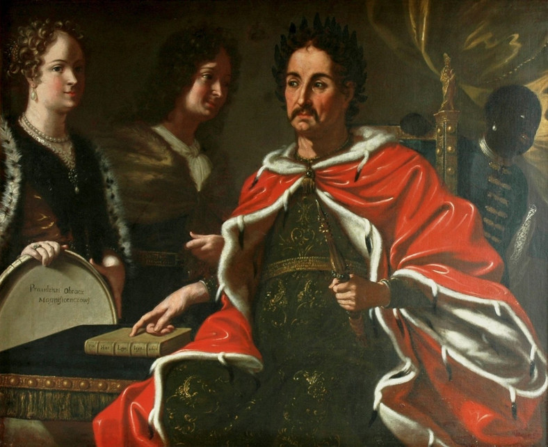 Jan III Sobieski przekazujący synowi prawo do korony