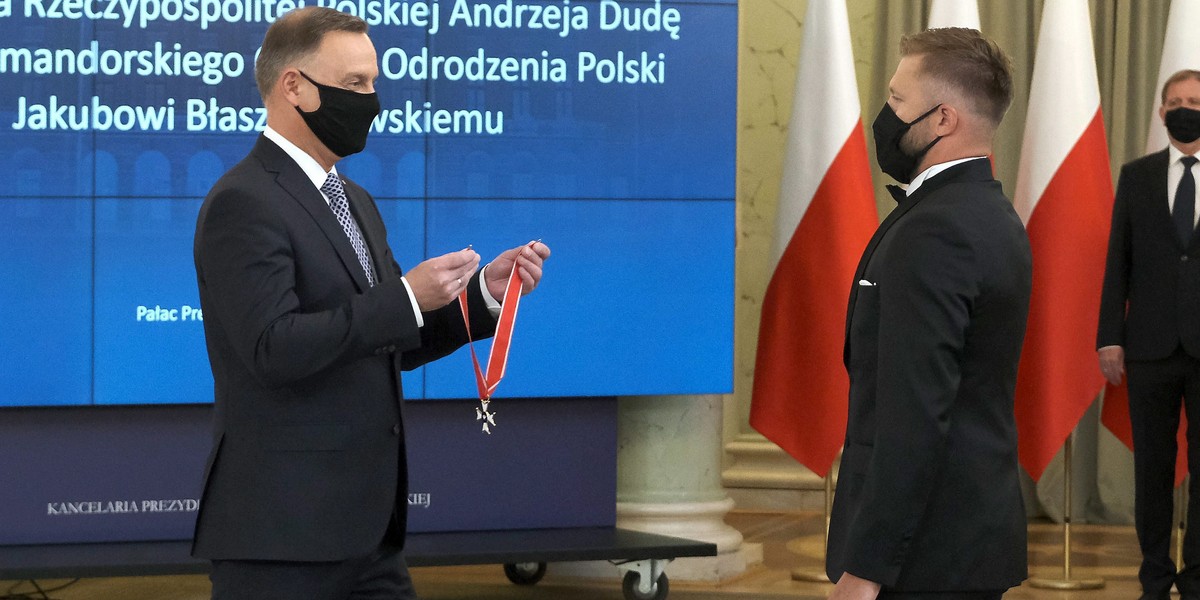 Prezydent odznaczył Jakuba Błaszczykowskiego.