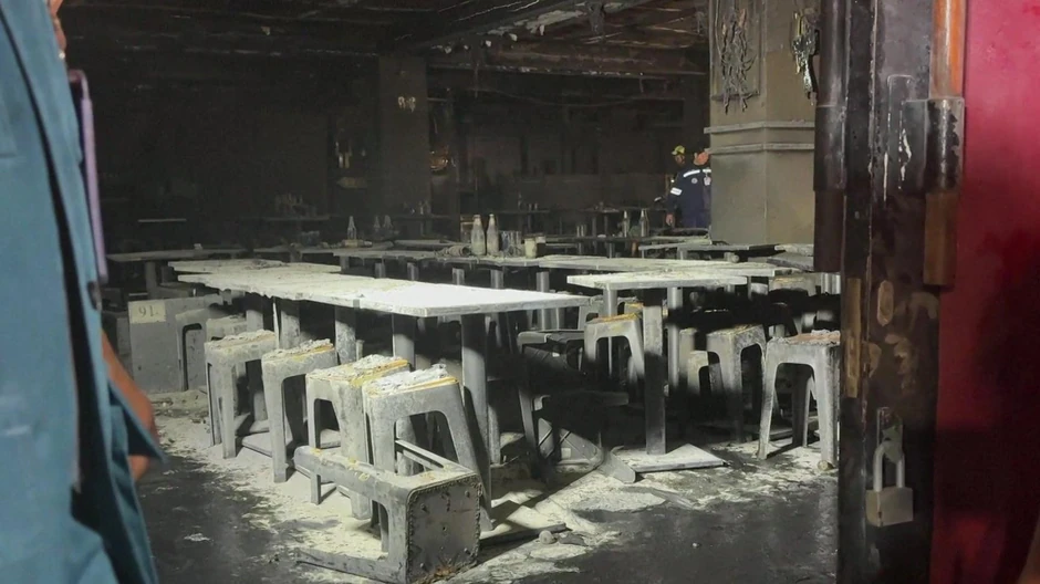 Ovako izgleda unutrašnjost bara posle požara | Foto: APTN