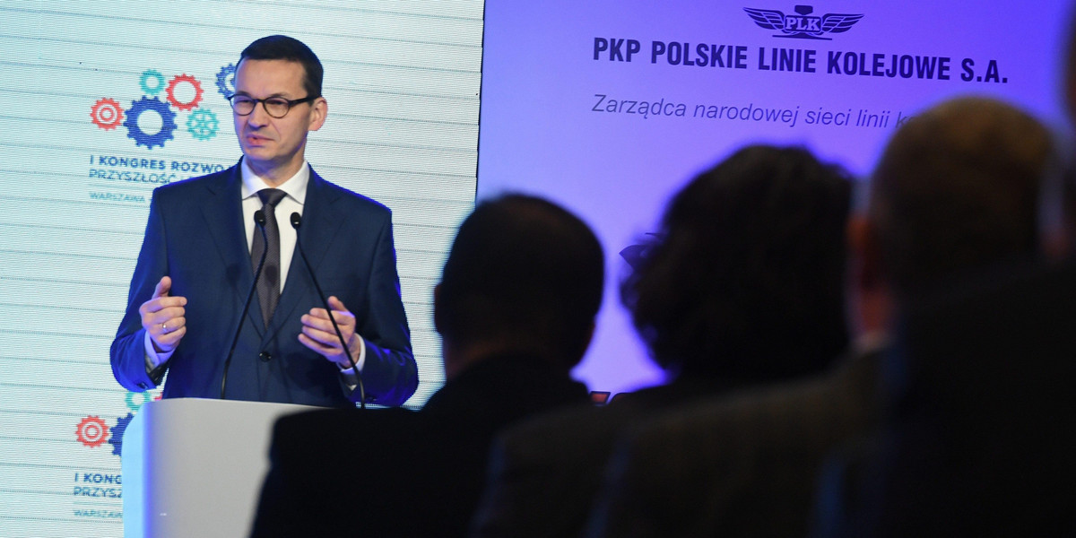 I Kongres Rozwoju Kolei 2019. Premier Mateusz Morawiecki nazwał rozwój kolei swoim oczkiem w głowie