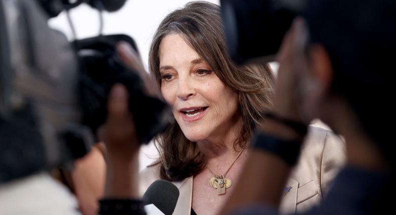 Marianne Williamson, Project Angel Food Honorary Founding Chair at Project Angel Food Ground Breaking of $51 Million The Chuck Lorre Family Foundation Campus on August 03, 2023 in Los Angeles.Tommaso Boddi/Getty Images for Project Angel Food