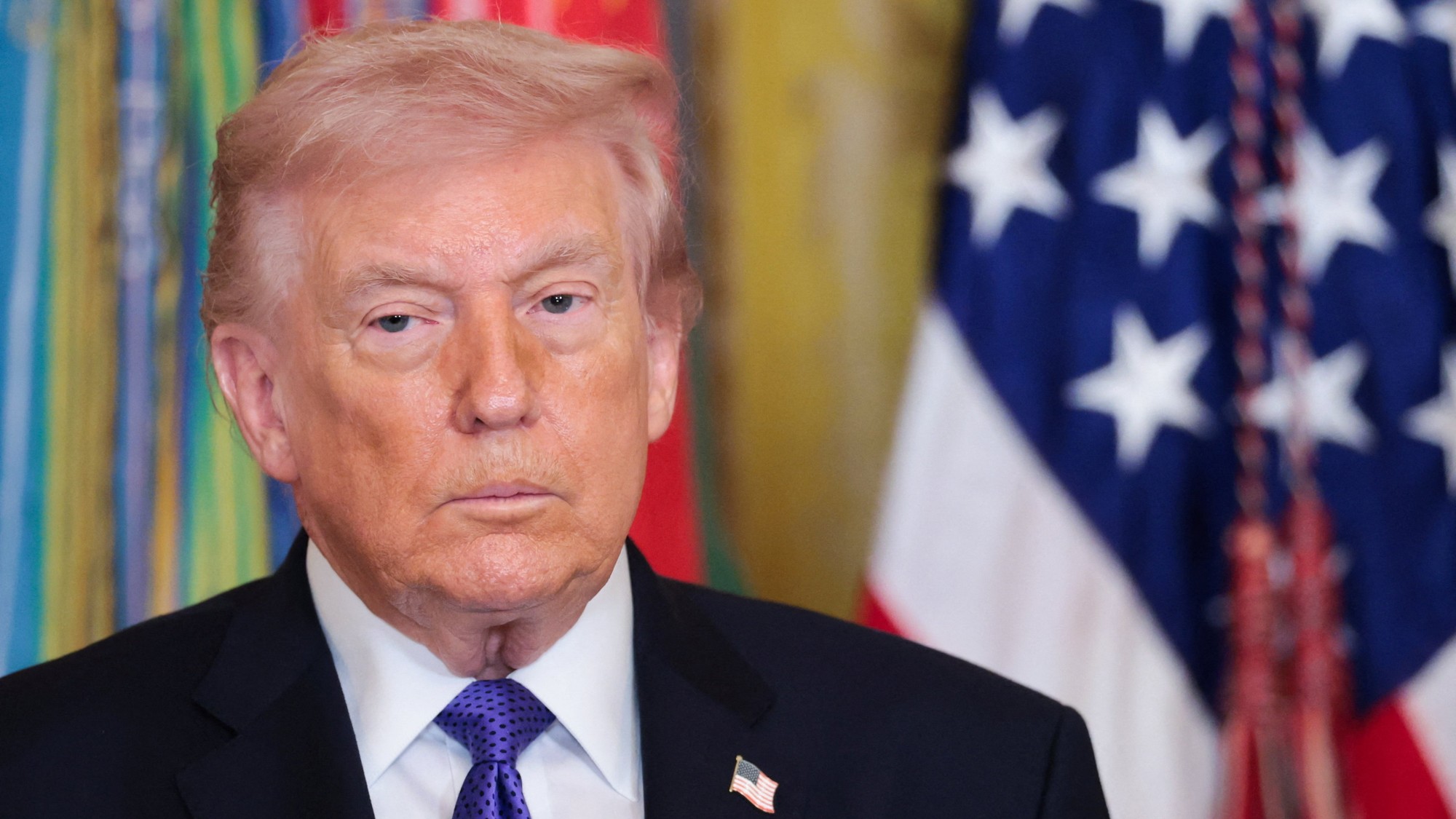 Americký prezident Donald Trump sa zúčastňuje slávnostného odovzdávania Medailí cti v Bielom dome.