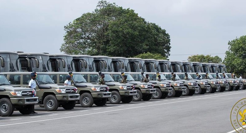 Akufo-Addo retools military with 140 vehicles