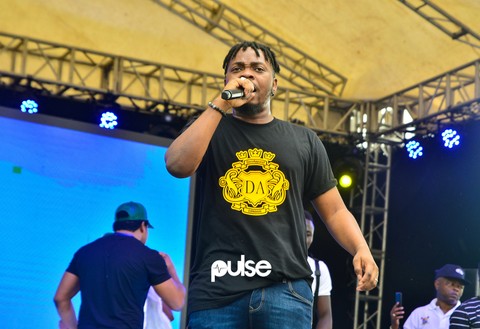 Olamide performing at Access Bank Lagos City Marathon 2019