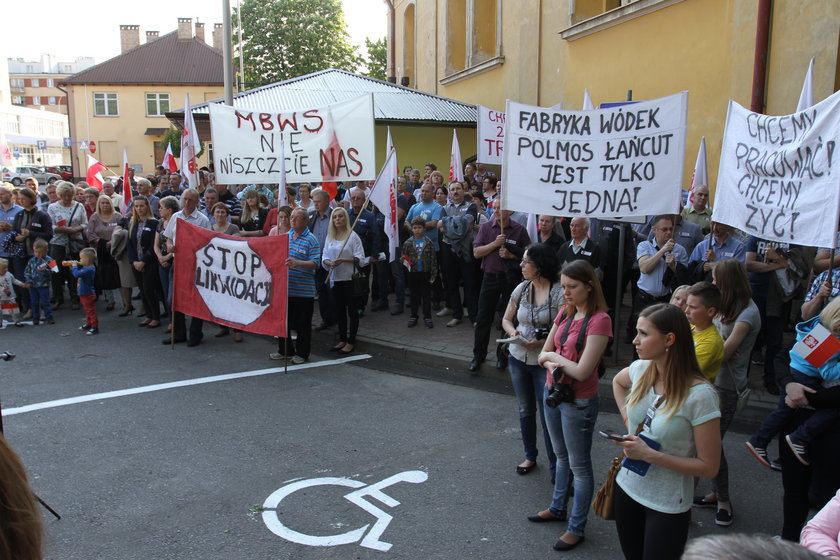 Protest mieszkańców Łańcuta w obronie Polmosu