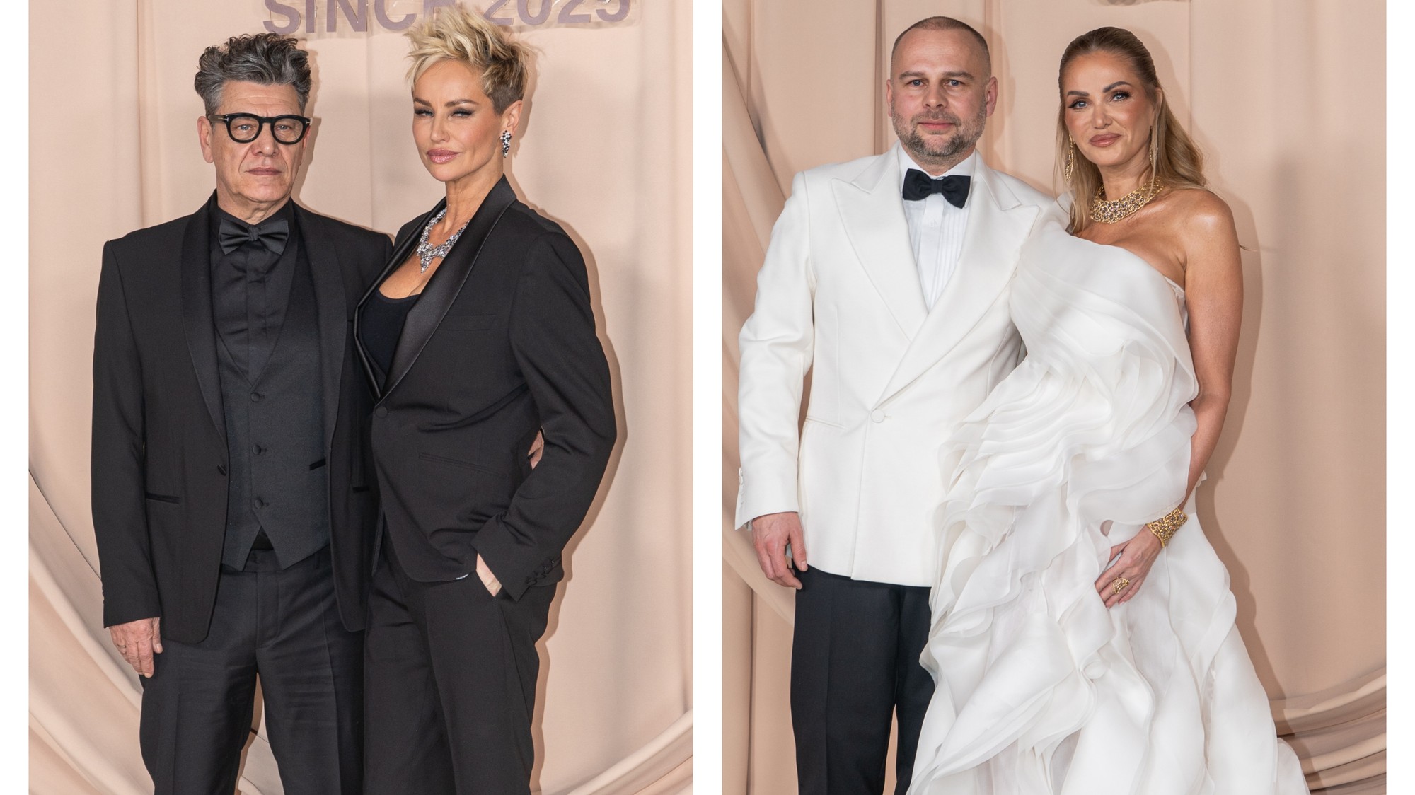 Adriana Sklenaříková a Alena Pallová s partnermi. 