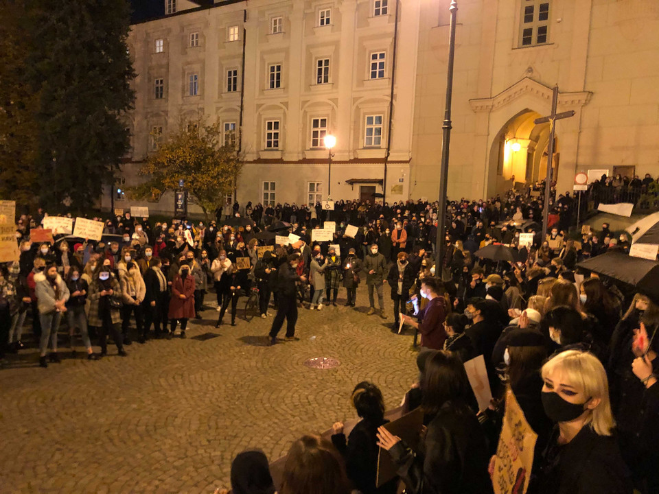 Lublin - protest przeciwko zaostrzeniu prawa antyaborcyjnego